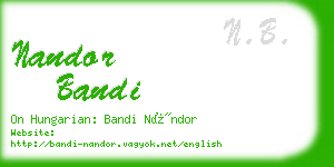 nandor bandi business card